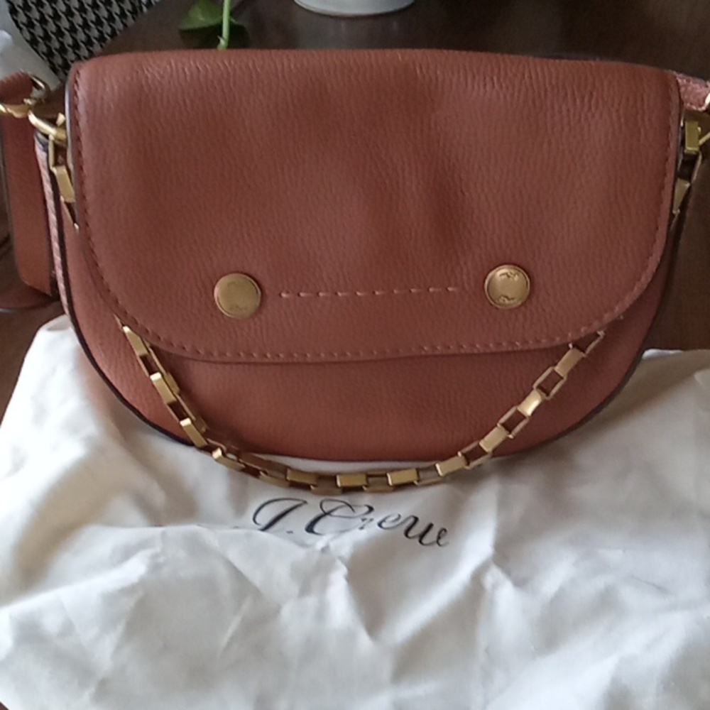 J Crew Handbag With Chain Handle Or Crossbody Sty… - image 1